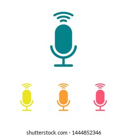 Microphone vector icon, Web design icon. Voice vector icon, Record. Microphone - recording Studio Symbol. Retro microphone icon