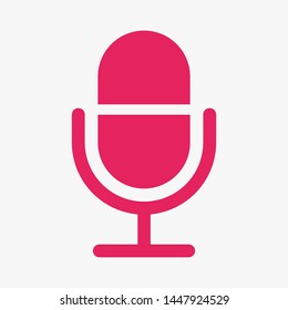 Microphone vector icon, Web design icon. Voice vector icon, Record. Microphone - recording Studio Symbol. Retro microphone icon