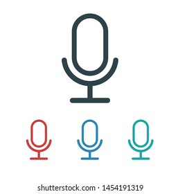 Microphone vector icon, Web design icon. Voice vector icon, Record. Microphone - recording Studio Symbol. Retro microphone icon