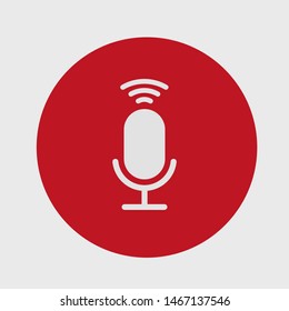 Microphone vector icon, Web design icon. Voice vector icon, Record. Microphone - recording Studio Symbol. Retro microphone icon