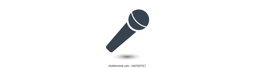 Microphone vector icon, Web design icon. Voice vector icon, Record. Microphone - recording Studio Symbol. Microphone vector icon graphic illustration