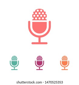 Microphone vector icon, Web design icon. Voice vector icon, Record. Microphone - recording Studio Symbol. Retro microphone icon