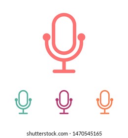 Microphone vector icon, Web design icon. Voice vector icon, Record. Microphone - recording Studio Symbol. Retro microphone icon