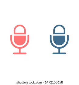 Microphone vector icon, Web design icon. Voice vector icon, Record. Microphone - recording Studio Symbol. Retro microphone icon