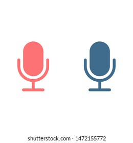 Microphone vector icon, Web design icon. Voice vector icon, Record. Microphone - recording Studio Symbol. Retro microphone icon