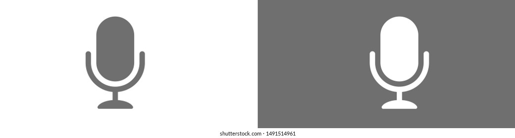 Microphone vector icon, Web design icon. Voice vector icon, Record. Microphone - recording Studio Symbol. Retro microphone icon