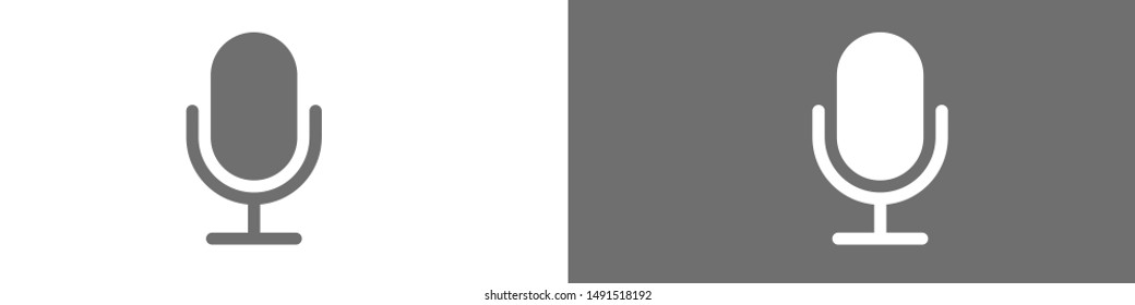 Microphone vector icon, Web design icon. Voice vector icon, Record. Microphone - recording Studio Symbol. Retro microphone icon