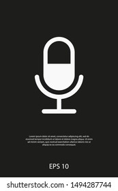 Microphone vector icon, Web design icon. Voice vector icon, Record. Microphone - recording Studio Symbol. Retro microphone icon