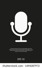 Microphone vector icon, Web design icon. Voice vector icon, Record. Microphone - recording Studio Symbol. Retro microphone icon