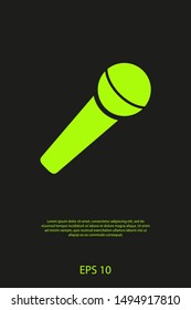 Microphone vector icon, Web design icon. Voice vector icon, Record. Microphone - recording Studio Symbol. Microphone vector icon graphic illustration