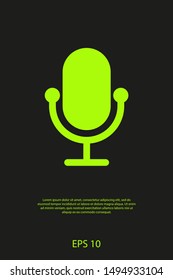 Microphone vector icon, Web design icon. Voice vector icon, Record. Microphone - recording Studio Symbol. Retro microphone icon