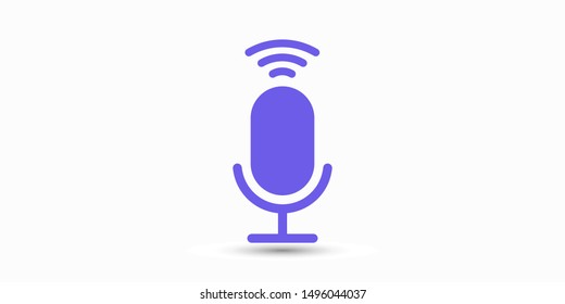 Microphone vector icon, Web design icon. Voice vector icon, Record. Microphone - recording Studio Symbol. Retro microphone icon