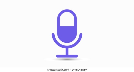 Microphone vector icon, Web design icon. Voice vector icon, Record. Microphone - recording Studio Symbol. Retro microphone icon
