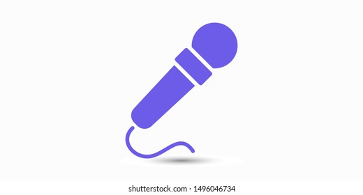 Microphone vector icon, Web design icon. Voice vector icon, Record. Microphone - recording Studio Symbol. Microphone vector icon graphic illustration