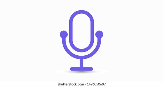 Microphone vector icon, Web design icon. Voice vector icon, Record. Microphone - recording Studio Symbol. Retro microphone icon