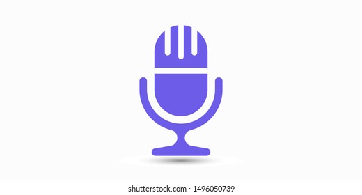 Microphone vector icon, Web design icon. Voice vector icon, Record. Microphone - recording Studio Symbol. Retro microphone icon