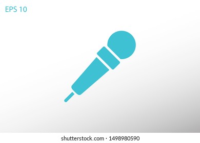 Microphone vector icon, Web design icon. Voice vector icon, Record. Microphone - recording Studio Symbol. Microphone vector icon graphic illustration