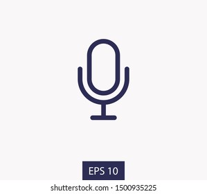 Microphone vector icon, Web design icon. Voice vector icon, Record. Microphone - recording Studio Symbol. Retro microphone icon