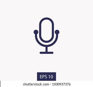 Microphone vector icon, Web design icon. Voice vector icon, Record. Microphone - recording Studio Symbol. Retro microphone icon