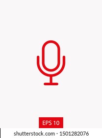 Microphone vector icon, Web design icon. Voice vector icon, Record. Microphone - recording Studio Symbol. Retro microphone icon