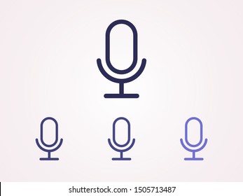 Microphone vector icon, Web design icon. Voice vector icon, Record. Microphone - recording Studio Symbol. Retro microphone icon