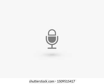 Microphone vector icon, Web design icon. Voice vector icon, Record. Microphone - recording Studio Symbol. Retro microphone icon