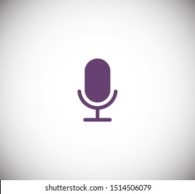 Microphone vector icon, Web design icon. Voice vector icon, Record. Microphone - recording Studio Symbol. Retro microphone icon