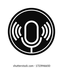 Microphone vector icon, Web design icon. Voice vector icon, Record. Microphone, recording Studio Symbol.vector illustration on blak background. eps 10