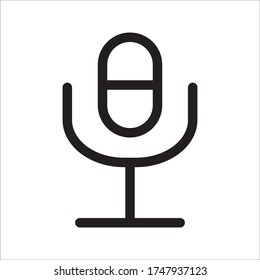 Microphone vector icon, Web design icon. Voice vector icon, Record. Microphone, recording Studio Symbo