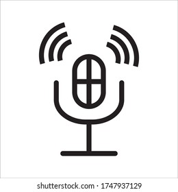 Microphone vector icon, Web design icon. Voice vector icon, Record. Microphone, recording Studio Symbo