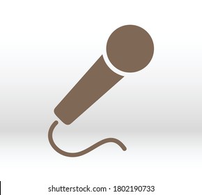 Microphone vector icon, Web design icon. Voice vector icon, Record. Microphone - recording Studio Symbol. Microphone vector icon graphic illustration