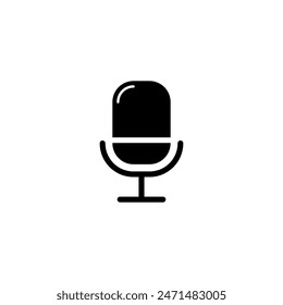 Microphone vector icon. Web design icon. Voice icon. Communicating online. Turn on microphone. Voice button.