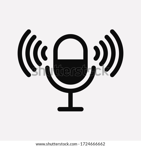 Microphone vector icon, Web design icon. Voice vector icon, Record. Microphone, recording Studio Symbol.vector illustration on blak background. eps 10