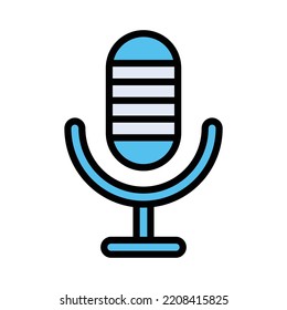 Microphone Vector Icon which is suitable for commercial work and easily modify or edit it 

