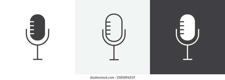 Microphone vector icons collection graphic designs for ui designs