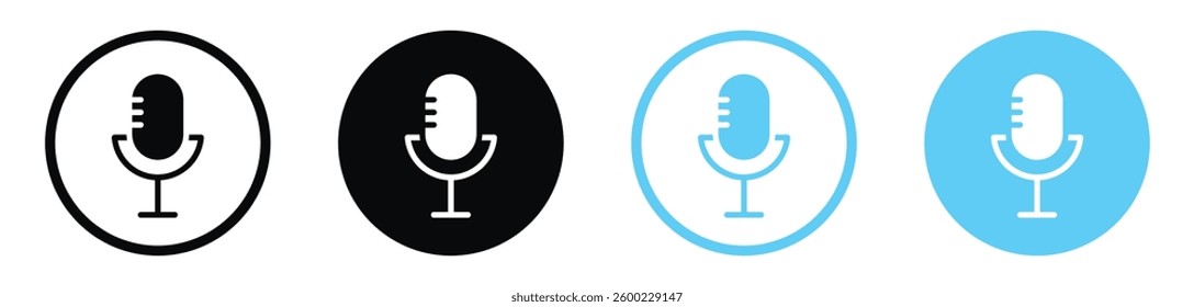 Microphone vector icons graphic pack
