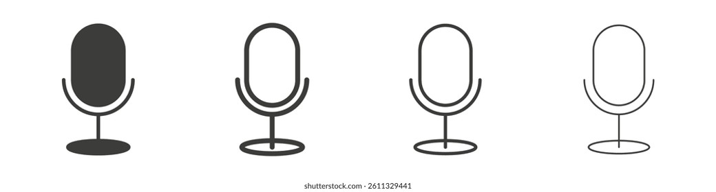 Microphone vector icons graphic pack