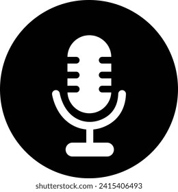 Iconos vectoriales de micrófono aislados en fondo transparente. vector de icono de podcast. Icono de vector de voz, Grabar. Micrófono - Grabando símbolo Studio. Icono de micrófono retro. usado para móvil, app, logo.