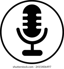 Mikrofon-Vektorsymbole einzeln auf transparentem Hintergrund. Podcast Symbol Vektor. Sprachvektorsymbol, Aufnahme. Mikrofon - Studiosymbol. Mikrofon-Symbol rückgängig machen. verwendet für mobile Anwendungen, App, Logo.