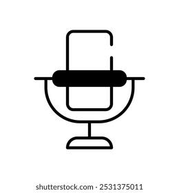 Mikrofon-Vektorsymbole, die zur Verwendung auf der Website und auf mobilen Geräten bereit sind