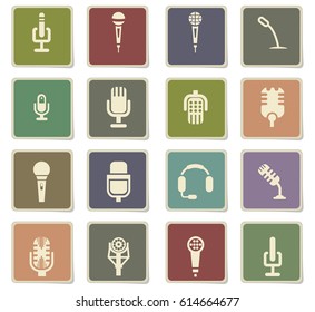 microphone vector icons for user interface design