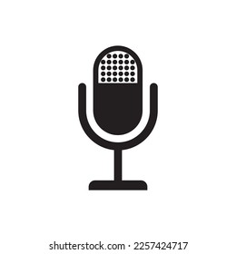 Microphone vector icon,Voice vector icon, recording Studio Symbol