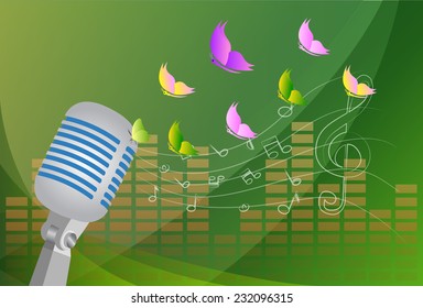 Microphone. Vector illustration.