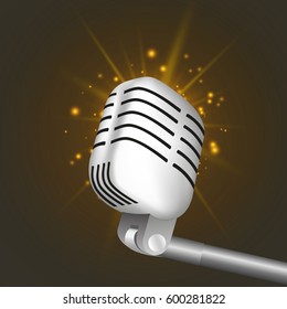 Microphone. Vector illustration.