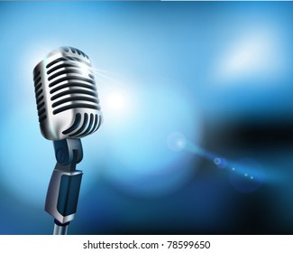 Microphone. Vector illustration.