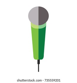 Microphone vector illustration. Doodle style. Design icon, print, logo, symbol, decor, textile, paper.