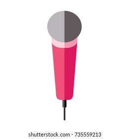 Microphone vector illustration. Doodle style. Design icon, print, logo, symbol, decor, textile, paper.
