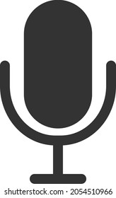 Microphone vector illustration. Flat illustration iconic design of microphone, isolated on a white background.