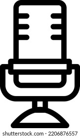 microphone Vector illustration on a transparent background.Premium quality symmbols.Stroke vector icons for concept and graphic design.