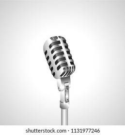 Microphone vector illustration. Standup comedy show concept. EPS10